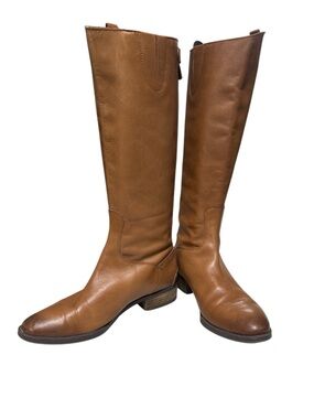 Sam Edelman Penny Riding Boots Sz 10 Cognac Tan Leather Knee High